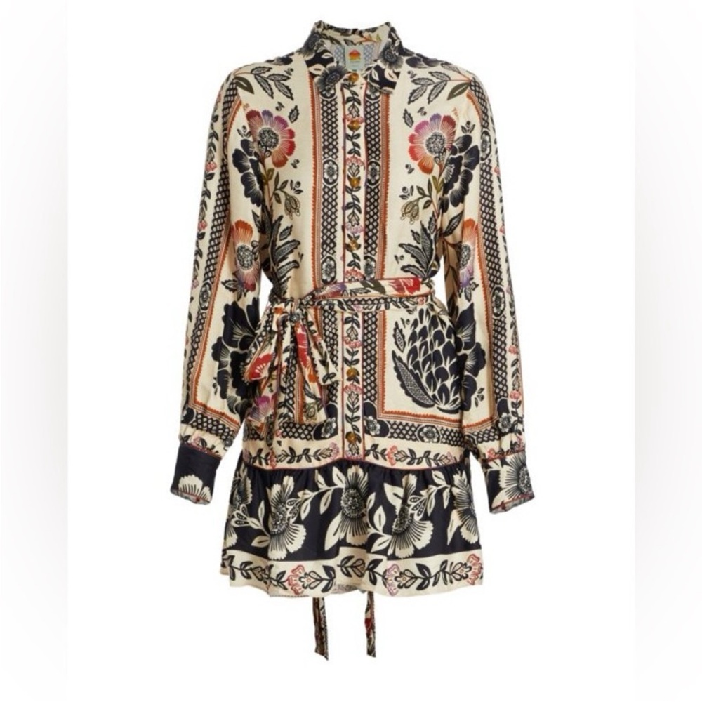 FARM Rio Tiered Belted Floral Mini Dress - Picture 7 of 14